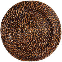 Acopa 13" Round Brunet Rattan Charger Plate - 12/Pack