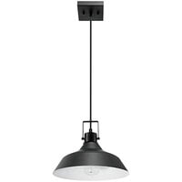 Globe Modern Farmhouse Indoor / Outdoor Matte Black Pendant Light - 120V, 60W