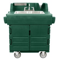 Cambro KSC402519 Green CamKiosk Portable Self-Contained Hand Sink Cart - 110V