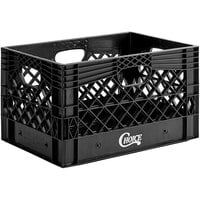 Choice 24 Qt. Black Rectangular Milk Crate - 18 3/4" x 13" x 11"