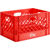 Choice 24 Qt. Red Rectangular Milk Crate - 18 3/4" x 13" x 11"