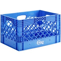 Choice 24 Qt. Blue Rectangular Milk Crate - 18 3/4" x 13" x 11"