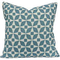 Astella 18" x 18" Marquee Turquoise and Petrol Outdura Throw Pillow