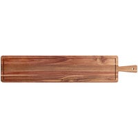 Acopa 31" x 7" XL Acacia Wood Serving Board with 5" Handle