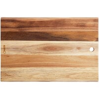 Acopa 18 inch x 12 inch Live Edge Acacia Wood Serving Board