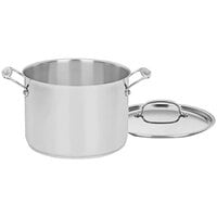 Cuisinart Chef's Classic 8 Qt. Stainless Steel Stock Pot with Aluminum-Clad Bottom and Cover 766-24WH