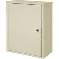 Omnimed 16" x 8" x 16 3/4" Beige Wall-Mount Storage Cabinet with Key Lock 291611-BG