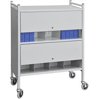 Omnimed Versa Light Gray Cabinet Style Cart with Locking Doors