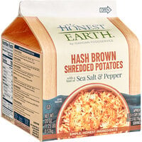 Honest Earth Shredded Hash Brown Potatoes with Salt & Pepper 1.25 lb. Carton - 8/Case