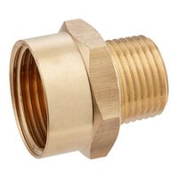 Regency Brass Thread Adapter with 1/2" Male NPT and 3/4" Female GHT Connections for Hose Reels