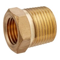 Regency Brass Hex Bushing with 3/8" Male NPT and 1/4" Female NPT Connections for Hose Reels