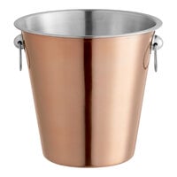 Acopa 4 Qt. Smooth Copper-Plated Stainless Steel Wine / Champagne Bucket