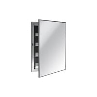 American Specialties, Inc. 18 1/4" x 24 1/4" Recessed Stainless Steel Medicine Cabinet with Mirror 10-0952