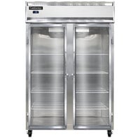 Continental Refrigerator 2F-N-GD 52" Two Section Glass Door Reach-In Freezer