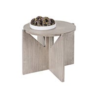 Cal-Mil Aspen 12" x 11" Round Gray-Washed Pine Wood Knockdown Display Riser 22408-11-110