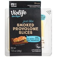 Violife Just Like Smoked Provolone Vegan Cheese Slices 7.05 oz. - 8/Case