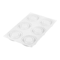 Silikomart Curve Promise 6 Compartment White Silicone Baking Mold and Plastic Cutter - 3 5/16" x 13/16" Cavities CURVE PROMISE 65