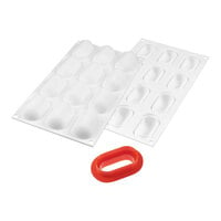 Silikomart Pillow 12 Compartment Silicone Baking Mold - 2 1/4" x 1 3/16" x 7/8" Cavities CURVE PILLOW 30