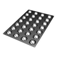 Silikomart Eclypse 28 Compartment Black Silicone Baking Mold - 2 3/4" x 1 7/16" Cavities SQ043