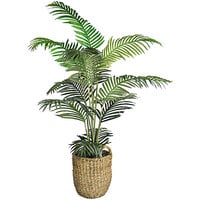 LCG Sales 5' Artificial Areca Palm Tree in Basket with Handles