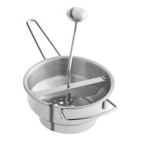 Choice Prep Stainless Steel Rotary Food Mill with 3 XL Sieves - 2 Qt. Capacity