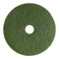 Lavex Basics 20" Green Scrubbing Floor Machine Pad - 5/Case
