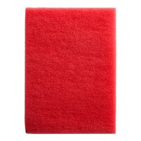 Lavex Basics 14" x 20" Red Buffing Floor Machine Pad - 5/Case