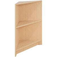 Econoco 20" x 20" x 38" Maple Corner Shelf with 2 Shelves
