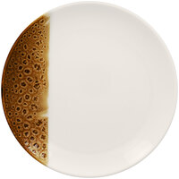RAK Porcelain Wild 9 7/16" Brown Round Porcelain Flat Coupe Plate - 12/Case