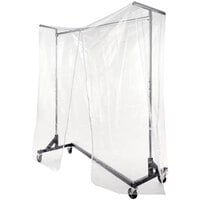 Econoco 63 1/2" x 22 1/2" x 69 1/2" Garment Z-Rack Cover with Support Beams