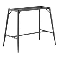 Lancaster Table & Seating Mid-Century 30" x 48" Black Bar Height Table Base