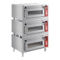 Avantco DPO-3SA Triple Deck Countertop Pizza / Bakery Oven with Three 18" Independent Chambers and Digital Controls - (3) 1700W, 120V