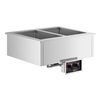 ServIt SDW-2A Two Pan Full Size Insulated Drop-In Hot Food Well - 120V