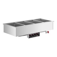 ServIt SDW-4H Four Pan Full Size Insulated Drop-In Hot Food Well - 208/240V