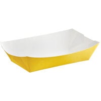 #500 5 lb. Solid Yellow Paper Food Tray - 500/Case