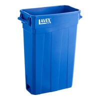 Lavex Pro 23 Gallon Blue Slim Rectangular Waste / Recycling Bin