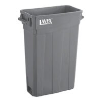 Lavex Pro 23 Gallon Gray Slim Rectangular Trash Can