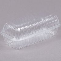 Dart C99HT1 ClearSeal 9 7/8" x 5" x 3 1/2" Hinged Lid Plastic Hoagie Container - 200/Case