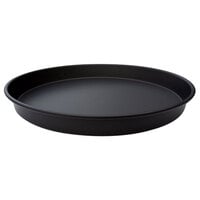 LloydPans 16" x 1 1/2" Heavy-Duty Aluminum Tapered / Nesting Deep Dish Pizza Pan with Pre Seasoned Tuff-Kote® Finish H76R-16X1.5-PSTK