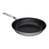 Vollrath Tribute 14" Tri-Ply Stainless Steel Non-Stick Fry Pan with CeramiGuard II Coating and Plated Handle 691414