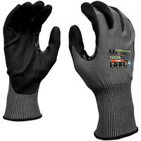 Cordova Machinist Dark Gray HPPG Cut-Resistant Gloves with Black Microfoam Nitrile Palm Coating and Reinforced Thumbs - Pair