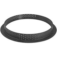 Silikomart TART RING 19 7 1/2" x 13/16" Black Microperforated Thermoplastic Composite Tart Ring