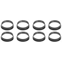 Silikomart TART RING 70 2 3/4" x 1 5/8" Black Microperforated Thermoplastic Composite Tart Ring - 8/Pack