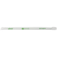 Stalk Market Planet+ PLA-S6W-C 7 3/4" Clear Jumbo Compostable Wrapped PLA Straw - 4800/Case