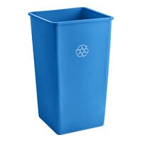 Lavex 50 Gallon Blue Square Recycling Can