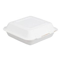 Bare by Solo HC9SC Eco-Forward 9" x 9" x 3" Sugarcane / Bagasse Take-Out Container - 200/Case