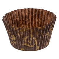Novacart Brown and Gold Fluted Baking Cup 2 1/4" x 1 7/8" - 10000/Case