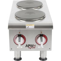 APW Wyott SEHPS Dual Solid Burner Countertop Electric Range - Dual Voltage