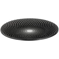 Rosseto Kalderon Spiro 15 5/8" Round Black Glass Platter