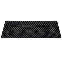 Rosseto Kalderon Zenit 31" x 12" Rectangular Black Glass Wide Riser Shelf